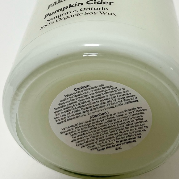 applewood farm winery pumpkin cider 100% organic soy wax candle - Picture 3 of 3